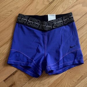 Nike Women's Blue Pro Shorts